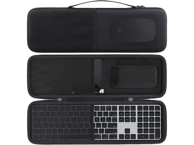 Apple co2CREA Hard Case Replacement for Apple Magic Keyboard with Touch ID and Numeric Keypad + Apple Magic Mouse (Black Case)