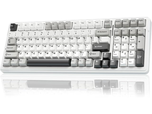 AULA F99 Wireless Mechanical Keyboard,Tri-Mode BT5.0/2.4GHz/USB-C Hot Swappable Custom Keyboard,Pre-lubed Linear Switches,RGB Backlit Computer...