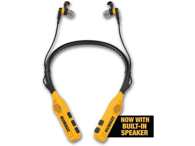 DEWALT 2-in-1 Neckband Bluetooth Headphones w/Built-in Speakers, Jobsite Wearable Speaker & Around Neck Headphones, Wireless Bluetooth Headset, 60+...