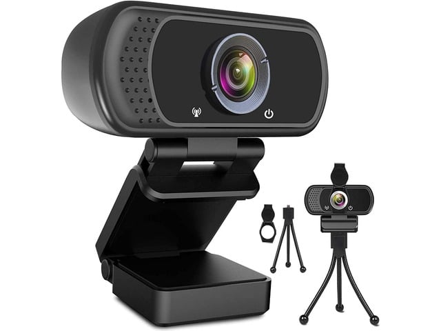 ToLuLu 1080P Webcam with Microphone, HD Webcam Web Camera with Tripod Stand