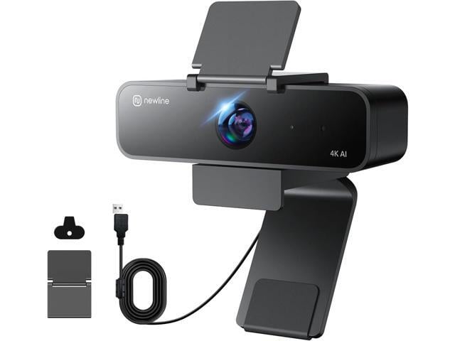 4K Webcam with Microphone, AI Presenter Tracking, Gesture Control, 95°/78°/65° FOV, Plug & Play, PC Camera with Privacy Cover for Laptop, Zoom, Teams