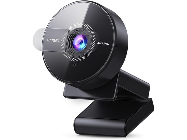 EMEET C950 4K Webcam for PC - 8 Megapixels 4K UHD, PDAF Autofocus, Noise-Canceling Mic, 70° FOV, 1080P@60FPS, Privacy Cover, USB 2.0 Plug & Play, No..