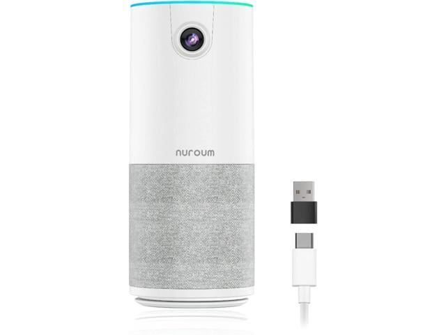 NUROUM C10(2nd Gen) 1080P Conference Webcam with Microphone Speaker, Portable All in One Computer Camera for Video Conference, AI Noise...