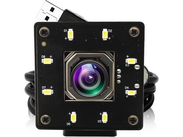 4k USB Camera Autofocus 100 Degree No Distortion Lens Color Night Vision Webcam for Computer UVC USB2.0 Lightburn Cam Plug and Play for Raspberry...