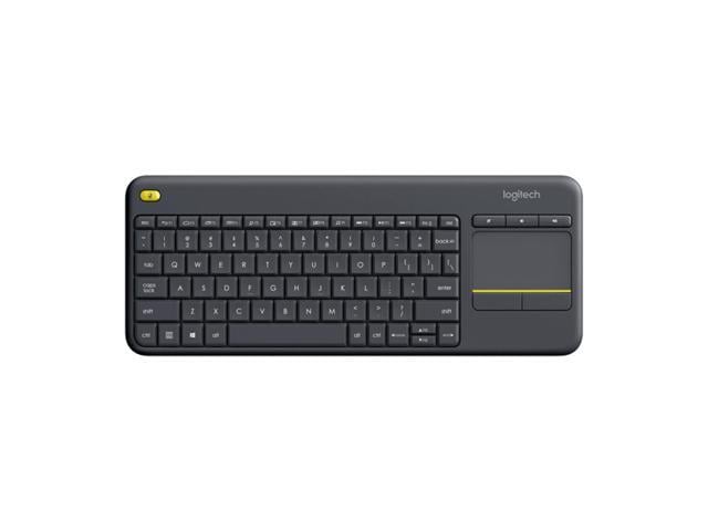 Logitech K400 PLUS Wireless Touch Keyboard, quiet and convenient keyboard with a built-in trackpad and all the hotkeys,5 million knocks, for...