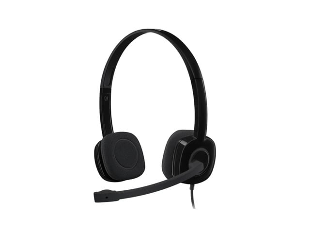 Logitech H151 Wired Headset, Analog Stereo Headphones with Rotating Noise-Cancelling Microphone, 3.5 mm Audio Jack, In-Line Controls,...