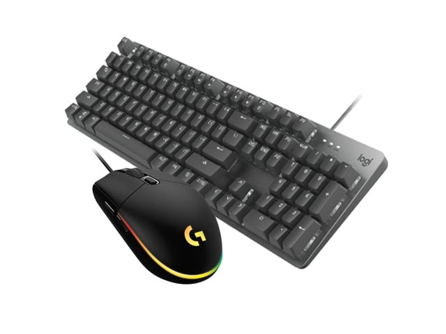 Logitech Mouse & Key Set, K845 Backlit Mechanical Keyboard (Black) & G102 Gaming Mouse - Wired Combo with RGB Lighting, 5 Lighting Modes, 6-Zone...
