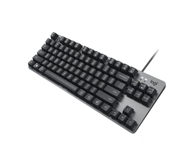 Logitech K835 TKL MECHANICAL Wired Mechanical Gaming Keyboard, Curved Keycaps, 84-Key Compact Design, Aluminum, 12 Dual Function FN Pushbuttons,...