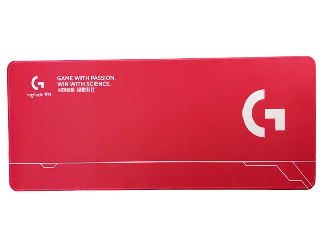 Logitech DESK MAT Large Fine Surface gaming Mouse Pad, 28*12*0.2in, Long Thickened, Non-Slip Rubber Backing, Low Friction, 70cm*30cm*0.3cm, F005-1-red