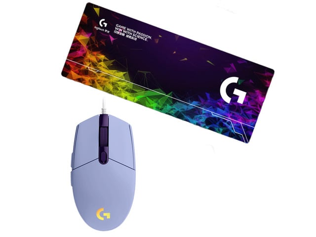 Logitech (G) G102 2nd Generation Purple Gaming Wired Mouse + F005-16 70cm Gaming Mouse Pad Combo, RGB Light Effect, 8000DPI Gaming Grade Sensor,...