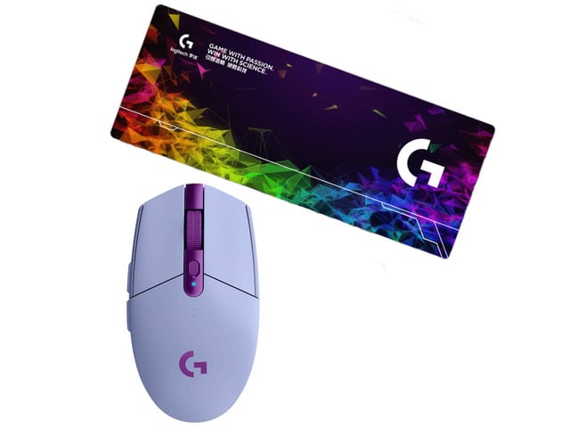 Logitech (G) G304 Purple Wireless Gaming Mouse + F005-16 70cm Gaming Mouse Pad Combo, Macro Programmable, 12000DPI, Portable Lightweight Design,...