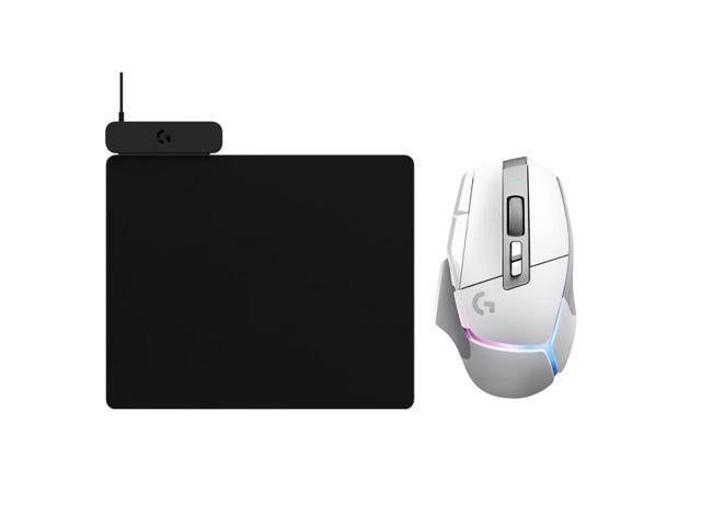 Logitech G502 X PLUS LIGHTSPEED White Wireless RGB Gaming Mouse + POWERPLAY 2 Black Wireless Rechargeable Mouse Pad Combo, HERO 25K Sensor,...