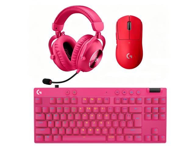 Logitech G PRO X Superlight 2 SE Mouse + PRO X TKL RAPID Keyboard + PRO X 2 LIGHTSPEED Headset Gaming Bundle-Rose, 60g Ultra-Light Pro Mouse,...
