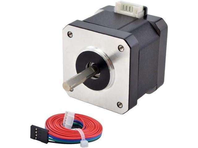 STEPPERONLINE 0.9deg Nema 17 Stepper Motor Bipolar 1.5A 30Ncm with 1 Meter Cable for 3D Printer CNC