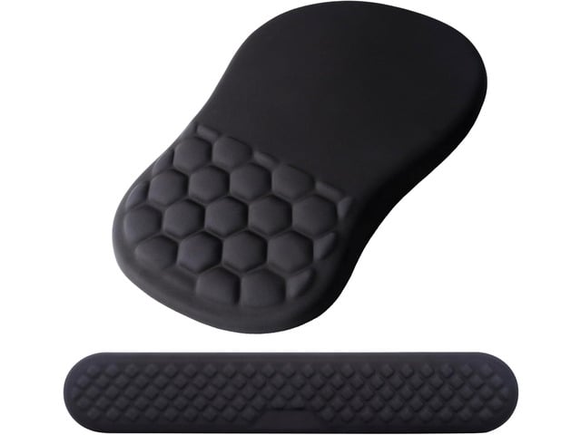 Mouse Pad Wrist Support, Laokiiy 2 in1 Keyboard Wrist Rest+ Ergonomic Mouse Pad, Non-Slip Wrist Rest for Computer Keyboard, Made Easy Typing &...