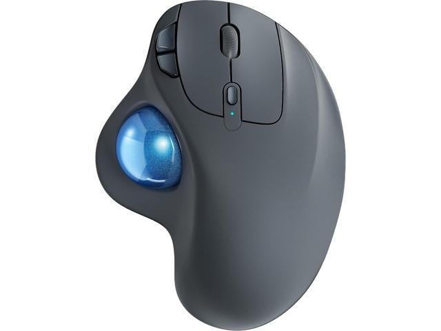 Nulea M501 Wireless Trackball Mouse, Rechargeable Ergonomic, Easy Thumb Control, Precise & Smooth Tracking, 3 Device Connection (Bluetooth or USB...