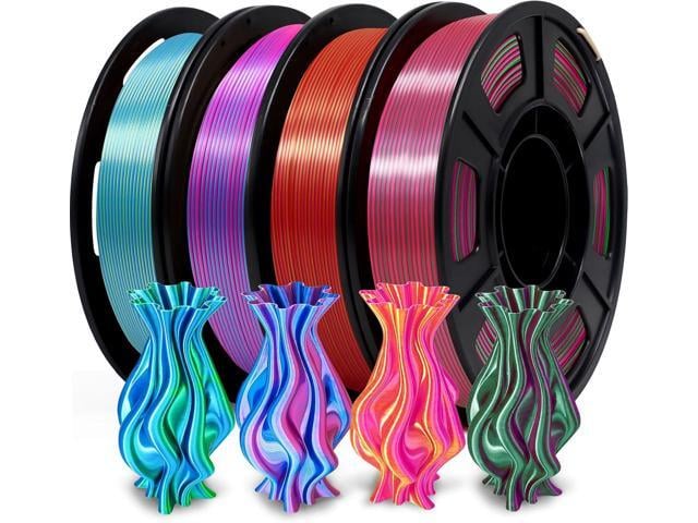 YOUSU Silk Dual Color PLA Filament 3D Filament Coextrusion PLA Multicolor PLA Filament 1.75mm (± 0.03 mm) Compatible with Most of 3D Printer,...