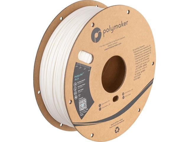 Polymaker PLA Filament, White 3D Printing PLA Filament 1.75mm 1kg - PolyLite 3D Printer PLA Filament, Dimensional Accuracy +/- 0.03mm, Compatible...