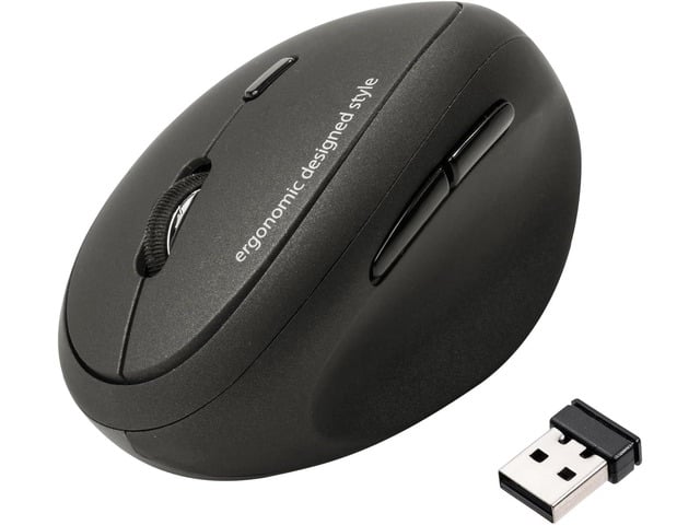 SANWA 2.4G Wireless Ergonomic Mouse, Optical Vertical Ergo Mice for Small Hands, Reduce Wrist Strain, 800/1200/1600 DPI, 5 Buttons, Compatible with...