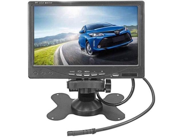 Vehicle On-Dash Backup Monitor, 7' Digital HD Car TFT LCD Color Screen Display with 2 Video Input for Rear View Camera