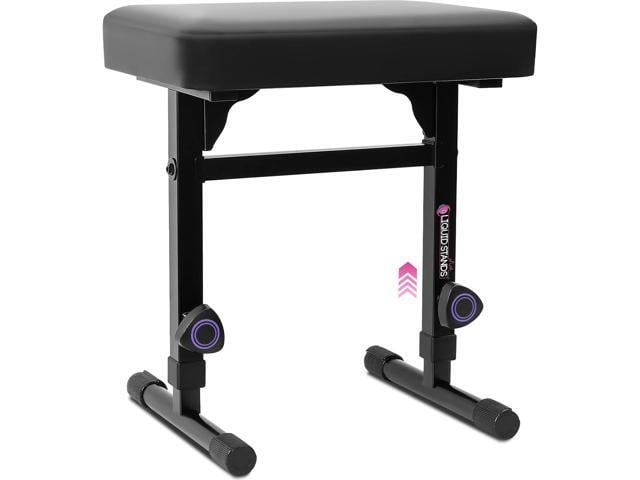 Liquid Stands Piano Bench Adjustable Stool Music Keyboard Bench Seat for Piano Keyboard Stand with Black Padded Cushion for Musicians Piano Stool...