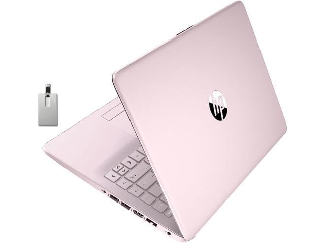 HP Stream 14' HD BrightView Laptop, Intel Celeron N4120, 8GB RAM, 64GB eMMC, Intel UHD Graphics, 720p Webcam, 1 Year Office 365, Pink, Win 11 S,...