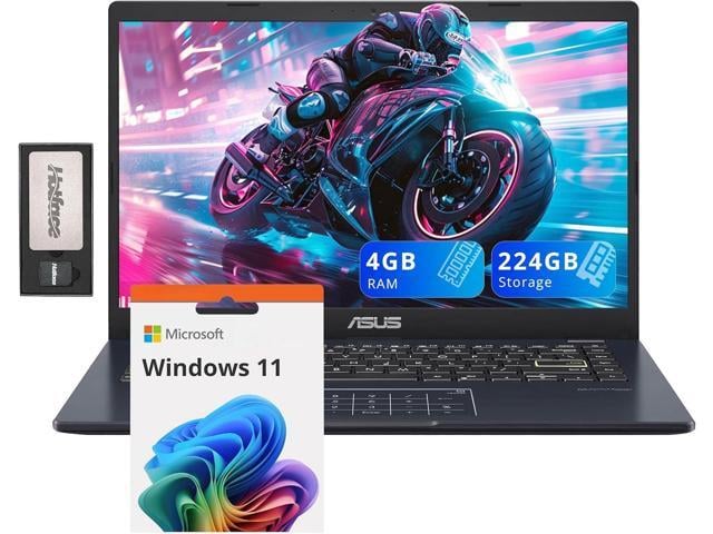 ASUS 14' FHD Laptop, Intel Pentium N6000 Processor, 4GB RAM, 224GB Storage(64GB eMMC+160GB Docking Station Set), Intel UHD Graphics, Webcam,...