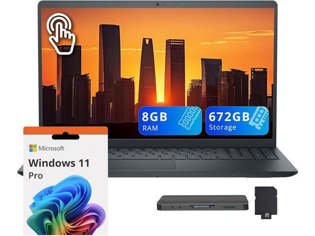 Dell Inspiron 15.6' FHD Touchscreen Laptop, Intel i5-1334U, 8GB RAM, 672GB Storage(512GB SSD+160GB Docking Station Set), Intel UHD Graphics, Full...