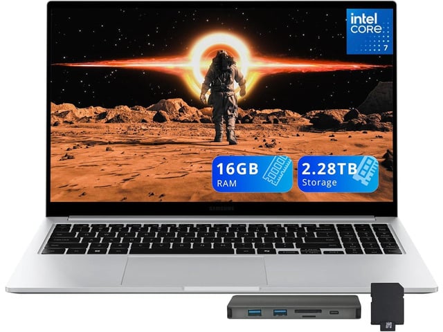Samsung Galaxy Book4 15.6' FHD Business Laptop, Intel 7 150U, 16GB LPDDR4X, 2.28TB Storage (2TB SSD+288GB Docking Station Set), Intel Graphics,...