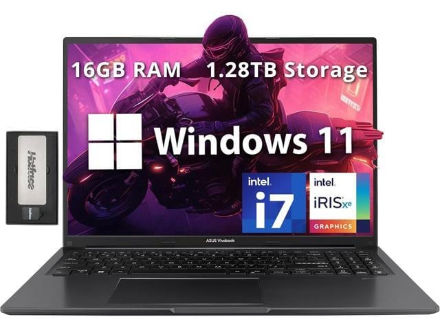ASUS Vivobook 16' WUXGA Laptop, Intel i7-1355U, 16GB RAM, 1.28TB Storage(1TB SSD+288GB Docking Station Set), Intel Iris Xe Graphics, Numeric...