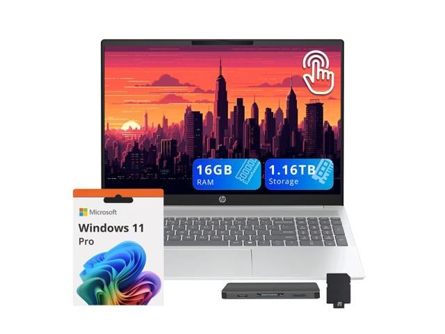 HP OmniBook 5 16' 2K Touchscreen Laptop, Intel Core Ultra 5 225U, 16GB RAM, 1.16TB Storage(1TB SSD+160GB Docking Station Set), Intel UHD Graphics,...