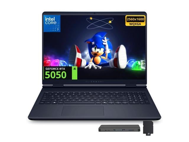 Dell Alienware Aurora 16 16' WQXGA 120Hz Gaming Laptop, Intel Core 7 240H, 16GB DDR5, 2TB Storage(1TB SSD+1TB Docking Station Set), GeForce RTX...
