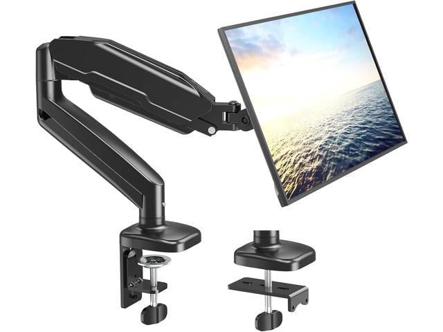 MOUNT PRO Single Monitor Desk Mount - Articulating Gas Spring Arm, Removable VESA Monitor Mount Computer Monitor Stand with Clamp and Grommet Base...