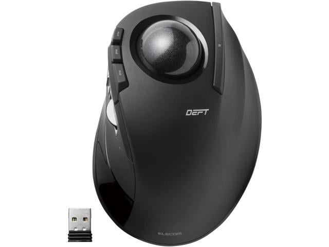 ELECOM DEFT Trackball Mouse, 2.4GHz Wireless, Finger Control, 8-Button Function with Smooth Tracking, Ergonomic Design, Optical Gaming Sensor,...