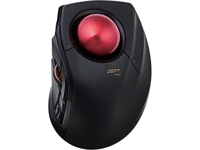 ELECOM DEFT PRO Trackball Mouse, Wired, Wireless, Bluetooth 3 Types Connection, Ergonomic Design, 8-Button Function, Red Ball, Windows11, MacOS...