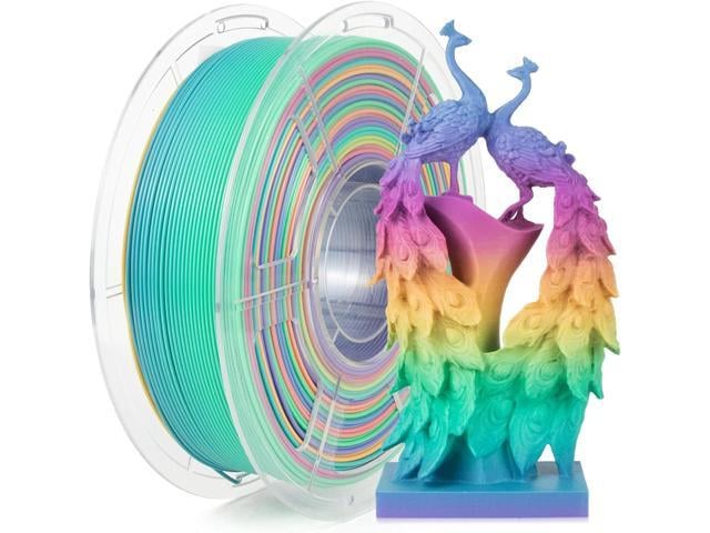 IEMAI Rainbow PLA Filament 1.75mm 1kg, Fast Color Change Multicolor 3D Printer Filament Up to 600mm/s Printing, Toughness & Neatly Wound for DIY,...