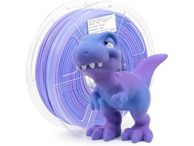 iSANMATE 3D Printer Filament, Pla Filament 1.75mm, Gradient Blue Purple Filament, Color Change Rainbow Filament, 3D Printing Filament 1KG/Spool