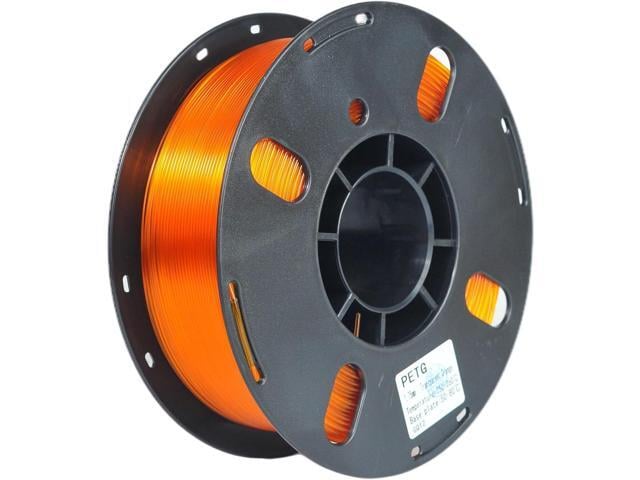 RANKI PETG Filament 1.75mm 3D Printer Filament, Dimensional Accuracy +/- 0.03 mm, 1kg Spool(Transparent Orange)