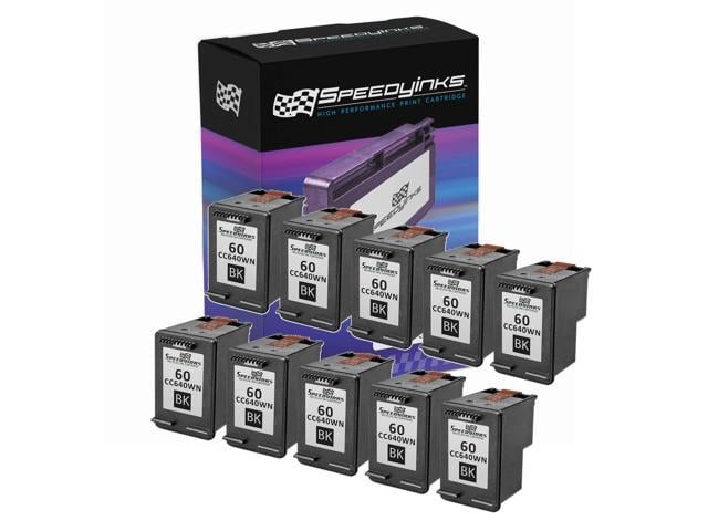 HP SPEEDYINKS Ink Cartridge Replacement for HP 60 CC640WN (Black, 10-Pack) compatible with HP Photosmart, ENVY e All-in-one, and Deskjet printers