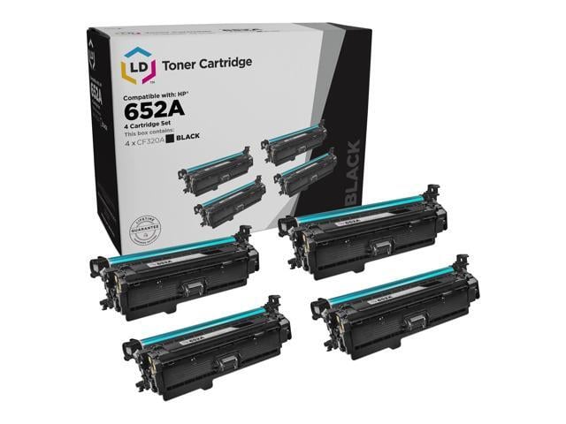 HP LD Products Remanufactured Toner Cartridge Replacement for HP 652A CF320A (Black, 4-Pack)