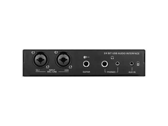 Pyle Professional USB Audio Interface with MIC/LINE, Guitar, AUX Stereo and RCA Inputs, Phone/Stereo/Monitor Outputs - PMUX9
