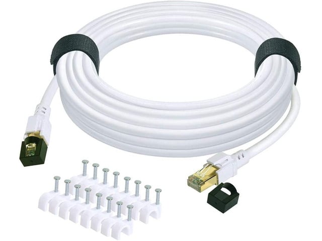 Cat 8 Ethernet Cable 50 ft Internet Network LAN Cable High Speed 2000Mhz 40Gbps RJ45 Cables for Gaming, Xbox, PS4, Modem, Router - Compatible for...