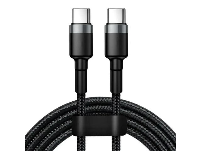 FOR 1pc 100W/5A Fast Charging Type C to Type C Cable Data Sync Cord for 15 Smartphones Tablets Laptops High-Speed Sync