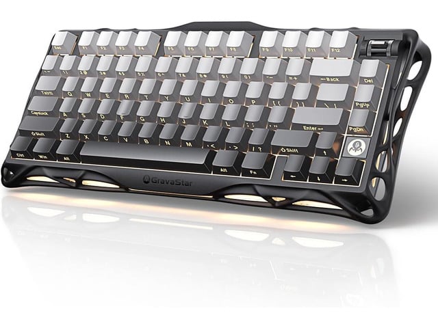 GravaStar Mercury K1 75% Wireless Mechanical Gaming Keyboard, Aluminum Alloy, Gasket Compact Custom Keyboard Hot-Swap Socket, Linear Switches, RGB...