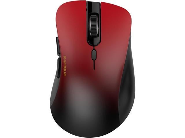 RAPIQUE Bluetooth Wireless Mouse - Dual Bluetooth & 2.4 GHz USB Receiver, Comfortable Grip, Quiet Clicks, Low Power - Multi-Device Compatibility...