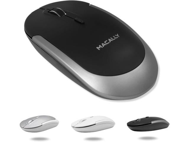 Apple Macally Wireless Bluetooth Mouse for Mac, MacBook Pro/Air, iPad, Laptop, and PC - Quiet Click and Comfortable Apple Wireless Mouse - Rechargeable -...