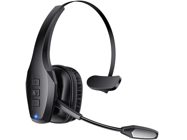 VAREQOY Trucker Bluetooth Headset, Wireless Headset with Mic, Bluetooth Headsets with Dual Noise Cancelling Microphone & Mute Button, 55Hrs Working...