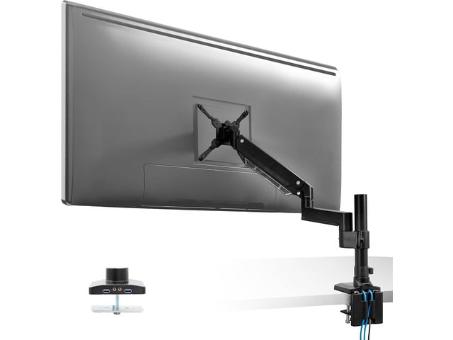 Mount-It! Ultrawide Monitor Arm, Heavy Duty 34 Inch Monitor Desk Mount for Screens up to 35 Inch and 33 Lbs, Vesa 100x100 Compatible, Height...