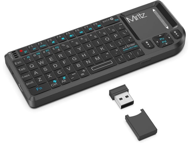 HP Mini Wireless Keyboard, Mini Bluetooth Keyboard with Sensitive Touchpad, 2.4G/Bluetooth 5.1 Dual Mode Rechargeable Portable, for Smart...