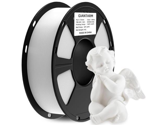 GIANTARM 3D Printer Filament, White Pla Filament, 1Kg(2.2lbs) Spool, 1.75mm Dimension Accuracy +/- 0.03mm, 3D Printing Filament